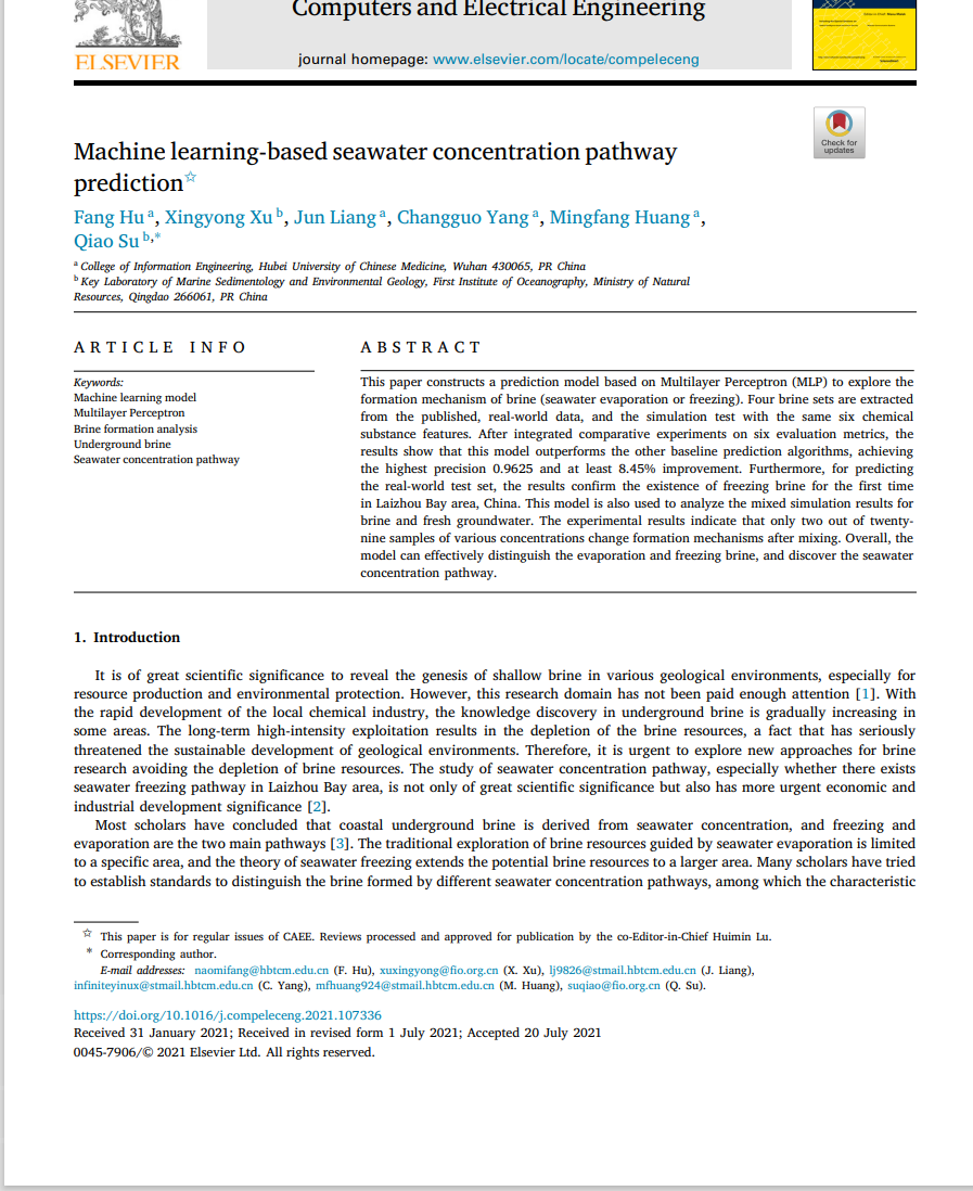 Machine learning-based seawater concentration pathway prediction